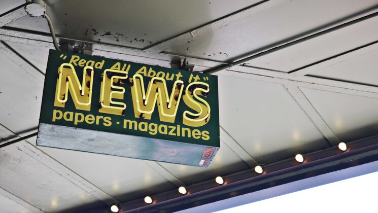 Laes ripub neoontuli "News"