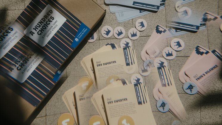 A Hundred Choices is a discussion-based game about ethics.